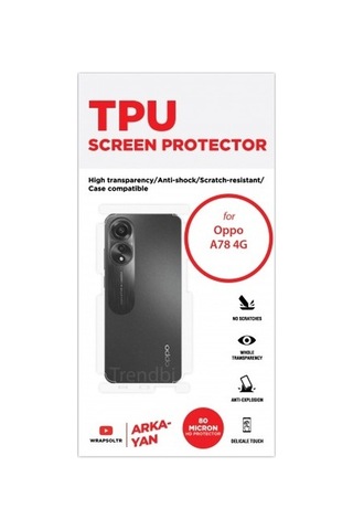 Oppo A78 4g Arka Ve Yan Koruyucu Tpu Film