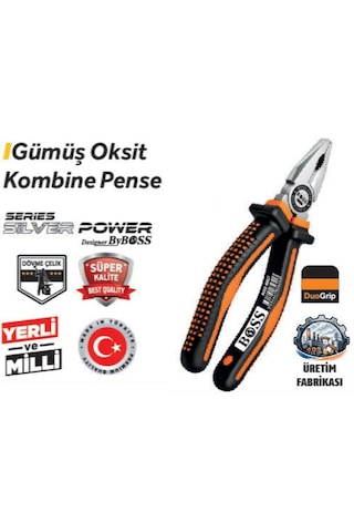 Boss 160 Mm Gümüş 85621 Oksit Kombine Pense6 Adet 6 Adet