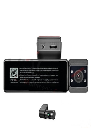 Kingline A3 Model 4k Gps ,wifi Ve Gece Görüşlü 3 Kameralı Araç Kamerası