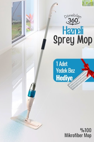 Grimorlife Deterjan Ve Su Hazneli Sprey Mop Paspas Temizlik Seti- 1 Adet Yedek Bez Hediyeli