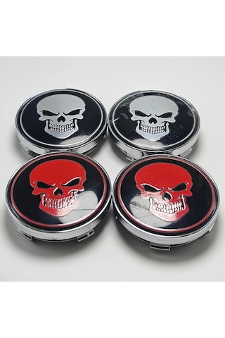 Willowhaven 60mm Plastik Kurukafa Tekerlek Kapakları 4lü Siyah Gümüş Evrensel Dayanıklı