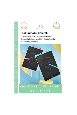 Akıllıtablet Lcd Grafik Dijital Yazı Çizim Tahtası Not Tutma Kalemli Resim Akıllı Tablet 8,5 Inç