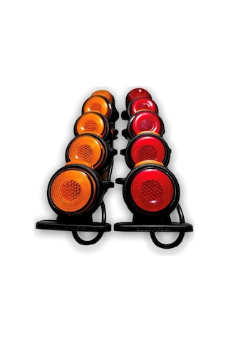 Ahmet Otomotiv 10 Adet Neon Mini Takoz Sarı-kırmızı 12v-24v