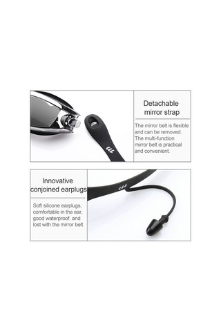 Cbtx Global Yüzme Şapkalı Su Geçirmez Buğu Yapmaz Yüzme Gözlüğü - Siyah