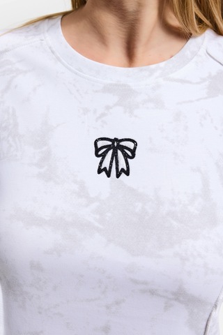 Itsbasic Kadın Beyaz W5 Özel Kumaş Elastan Crop Top