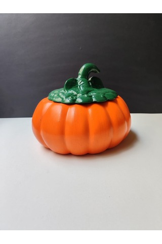 Dekoratif Balkabağı, Büyük Boy, Turuncu Renk El Yapımı, Obje, Ev Dekoru