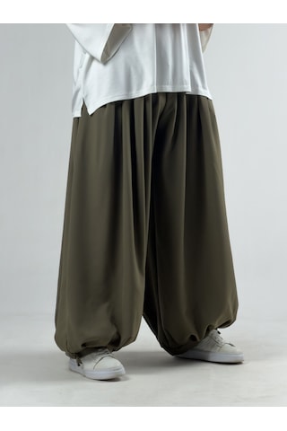 Cocopelli Süper Oversize Haki Erkek Jogger Pantolon Coc3236