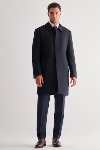 İmza Koyu Lacivert Berberi Yaka Tam Astar Classic Comfort Fit Esnek Kaşe Palto 1005255152 Koyu Lacivert