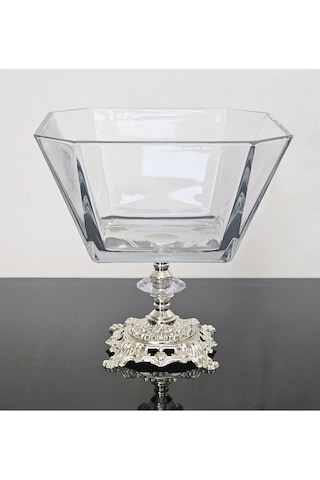Atabey Home Döküm Gümüş Ayaklı Salata Kasesi Lav Krn299