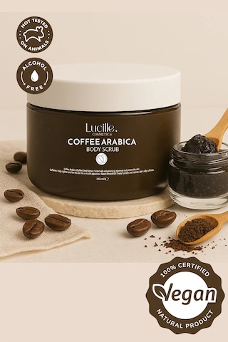 Lucille %100 Vegan Kahve Aromalı Vücut Scrub - 250 Gr
