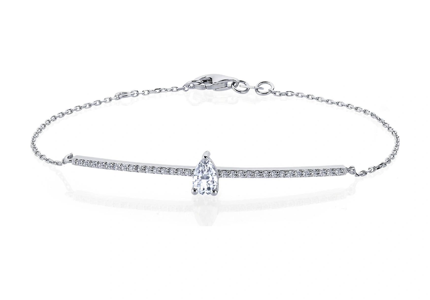 0,22 Karat Safir Bileklik - 216000028304 Beyaz Altın