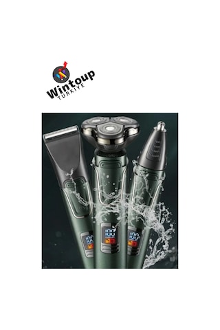 Wintoup 3in1 Tıraş Makinesi Dijital Göstergeli 3 Başlıklı Tıraş Makinesi