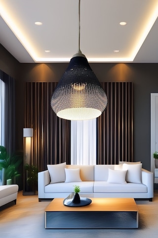 Sarkıt Avize Vegan Pla Trend Örgü Serisi Siyah Oturma Odası Salon Mutfak Çok Renkli