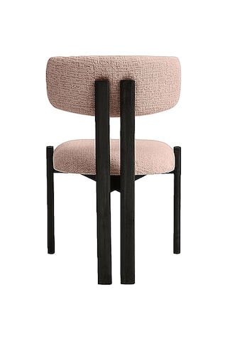 Espoo İskandinav Ahşap Bohem Sandalye Siyah - Krem