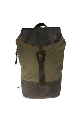 Old Cotton Cargo Vintage Kanvas Deri Su Geçirmez Design Unisex Günlük Gezi Okul Seyahat Kamp Sırt Çantası 24x40cm Kahverengi