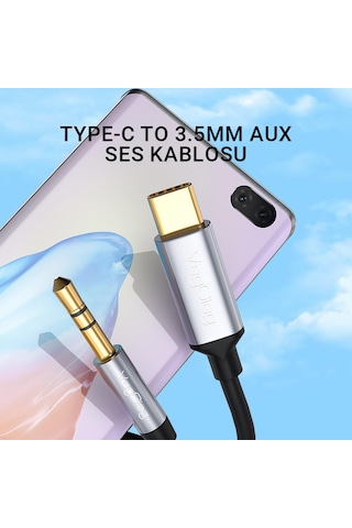 VegGieg V-A624 USB C to 3.5 mm Aux Ses Kablosu 1 M