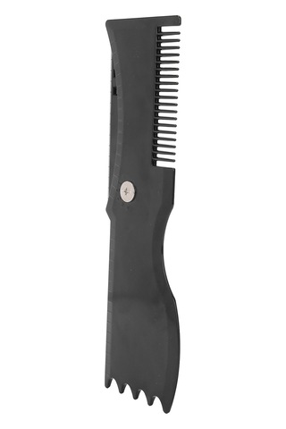 Maiyame Siyah Plastik 360 Derece Döner Sakal Şekillendirme Kalıbı - Ergonomik Tutuş, Simetrik Ve Hassas Kesim İçin Sakal Tasarım Aracı