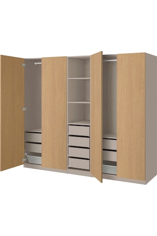Ikea Çok Renkli Geniş Kapaklı Gardırop 250x58x201 Cm