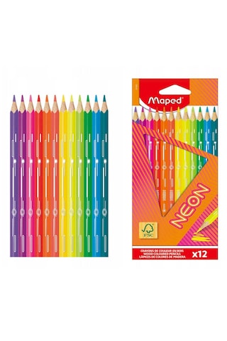 Maped Neon Kuru Boya 12 Renk 831802fc Çok Renkli