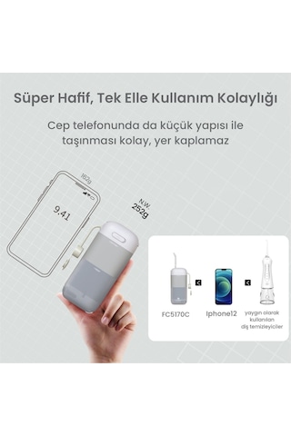 Npo Nicefeel FC5170 Mini Taşınabilir Şarjlı Masajlı Ağız Duşu 200 ML