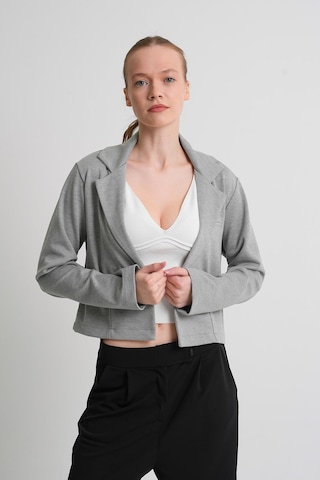 Alexander Gardi Alexandergardı Astarsız Crop Blazer Ceket Açık Gri