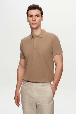 D's Damat Ds Damat Regular Fit Vizon Pike Dokulu %100 Pamuk Kıvrılmaz Polo Yaka Nakışlı T-shirt 4HC14ORT51000 Vizon