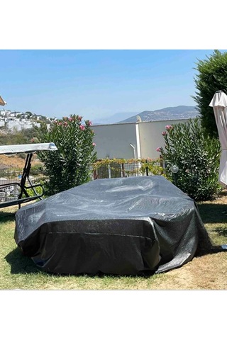 Siyah Bahçe Mobilya Koruma Örtüsü Branda 160x100x80 Cm-santimetre, Su Geçirmez, Güneşten Korur Siyah