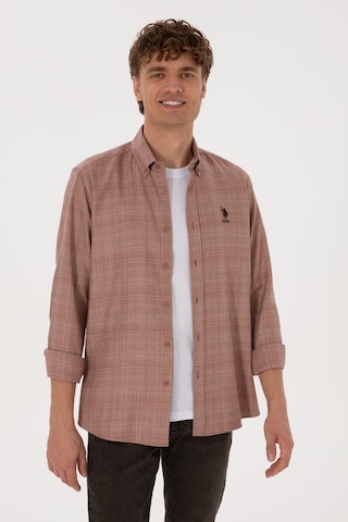 U.s. Polo Assn. Erkek Bakır Gömlek Desenli 50316640-vr182 Bakır