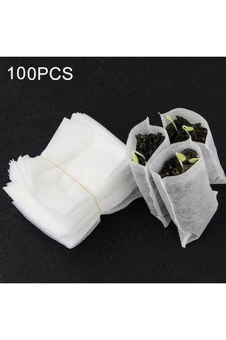 100 Adet / Paket Kreş Saksıları Fide Yetiştirme Torbaları Çevre Dokumasız Kreş Torbaları
