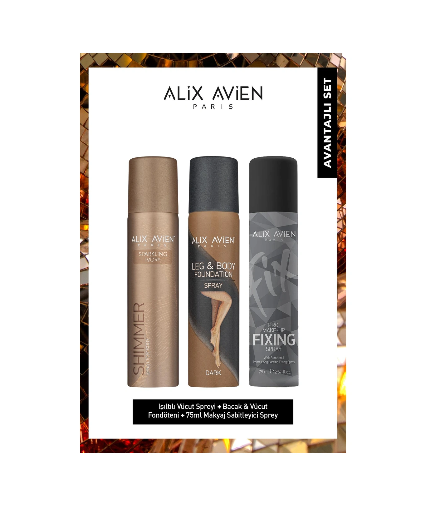 Alix Avien Uzun Süre Kalıcı Suya Dayanıklı Yüksek Kapatıcı Ve Sabitleyici Etkili Vücut Makyaj Seti 05