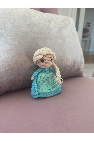 Mini Elsa Amigurumi Oyuncak Bebek 11 Cm 10