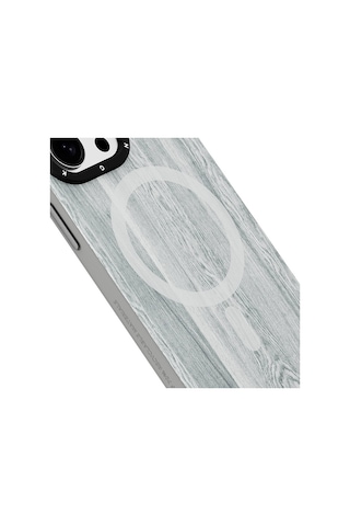 Youngkit Apple Uyumlu iPhone 15 Pro Kılıf Magsafe Şarj Özellikli Youngkit Ahşap Desenli Wood Forest Serisi