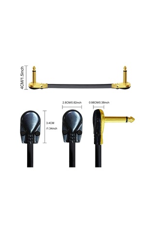 Sones Tek Blok Ses Enstrümanı Elektrik Gitar Efekt Hattı, Kablo Uzunluğu: 30 Cm Düz Başlık Gümüş