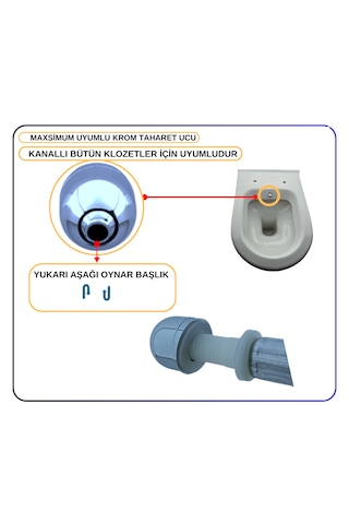311464yp1te Taharetucu Fıskiyeayarlı Metal Tk8 Tamamı Krom