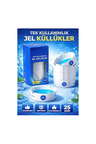 25 Adet Tek Kullanımlık Kül Tablası Kokusuz Taşınabilir Pratik Jel Küllük Seti Ofis Kafe Ev Araba Çok Renkli