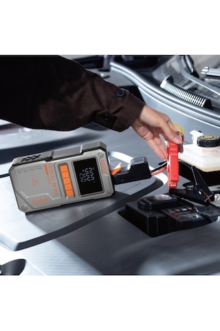 Auhma A7799 Akü Takviye Cihazı Powerbank Özellikli Çantalı Akü Takviyeli Oto Hava Kompresör