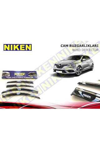 Renault Megane 4 Hb Kromlu Cam Rüzgarlığı Niken 2016-2017-2018