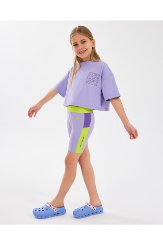 Skechers G Graphıc Tee Crop T-shirt Büyük Kız Çocuk Mor Tshirt Sk2510017-505 Mor