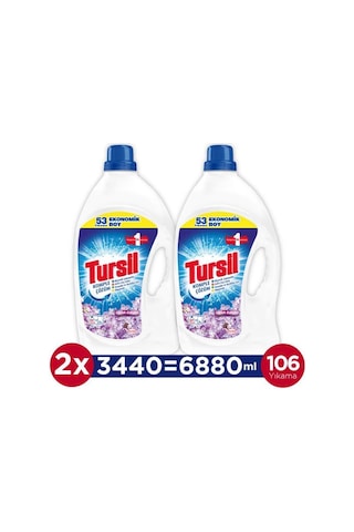 Tursil Sıvı Çamaşır Deterjanı Leylak Bahçesi 2 x 3440 ML106 Yıkama)