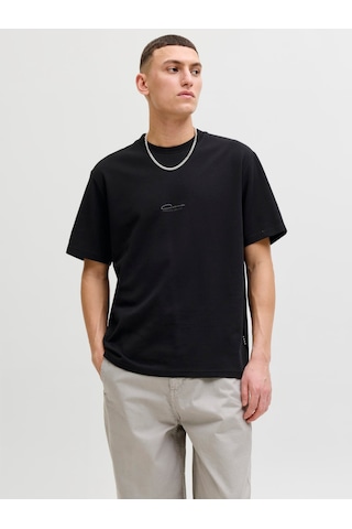 Jack & Jones Fusion Back Print Erkek Siyah Tişört 12289911-b