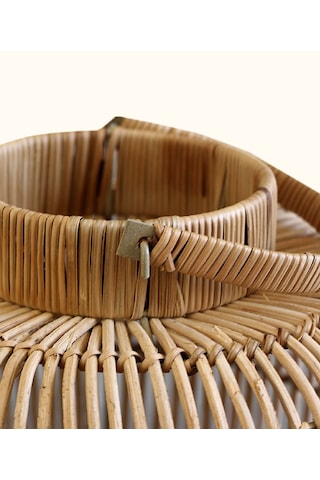 Koza Home Meander El Yapımı Dekoratif Rattan Mumluk 28x30x38 8940 Standart