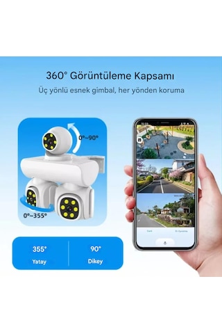 12mp 10x Zoom Üç Lensli Wıfı Güvenlik Kamerası Ptz Su Geçirmez