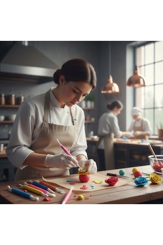 Marzipan & Şeker Hamuru Şekillendirme Seti 10 Lu 20 Farklı Uçlu Pasta Dekorasyon Çubukları