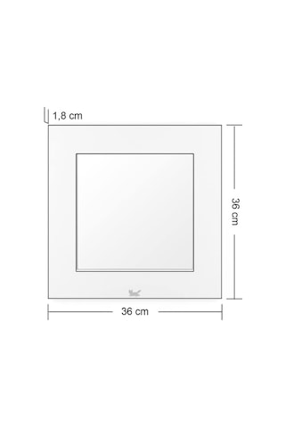 Akismal S Duvar Aynası Beyaz