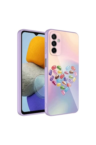 Samsung Uyumlu Galaxy M23 Kılıf Kamera Korumalı Desenli Sert Silikon Zore Epoksi Kapak NO1
