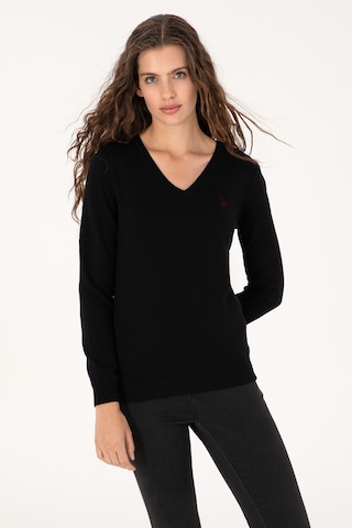 U.s. Polo Assn. Kadın Siyah Kazak /triko 50313590-vr046 Siyah