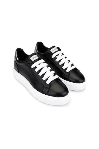 Mario Valentino Kadın Hakiki Deri Siyah Sneakers & Spor Ayakkabı 1040 91v1311 Bn Ayk Y25 Black/gunmetal Siyah