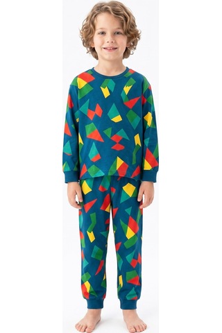 Modanino Erkek Çocuk %100 Pamuk Pijama Takımı 3-8 Yaş 12736ıs Çok Renkli