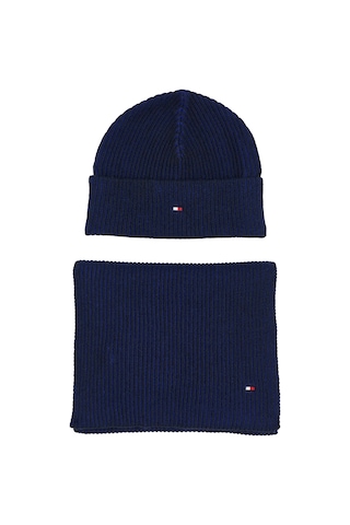 Tommy Hilfiger Gp Flag Beanıe & Sca Erkek Lacivert Bere