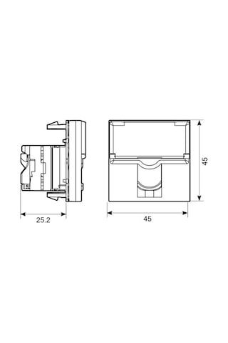 076564 Legrand Utp Rj45 Cat6 Priz 2 Modül